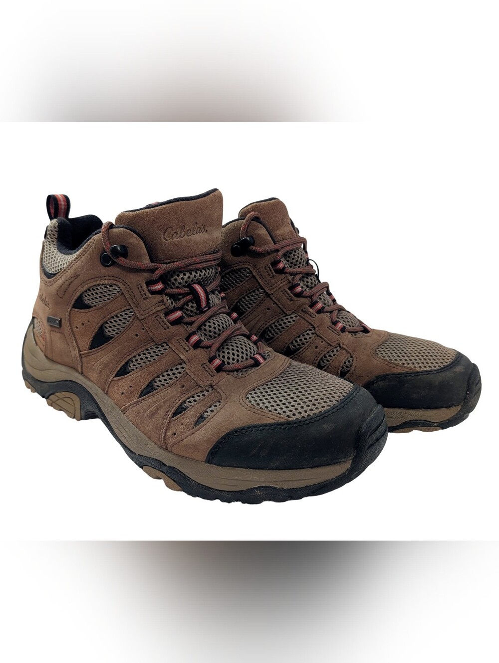 Cabela's Ascend? Mid Hiking Boots Waterproof Suede Mesh Tan 11.5D